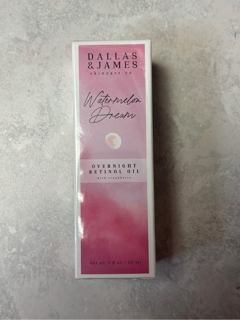 Dallas & James Watermelon Dream Overnight Retinol Oil 1 oz New Vegan Skincare